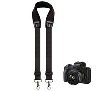 Tracolla regolabile per fotocamera, tracolla elastica per fotocamera, tracolla per fotocamera e binocolo, cintura per fotocamera a decompressione lavabile, adatta per Sony, Canon e altre marche, Nero
