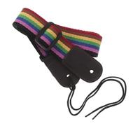 Tracolla Regolabile per Ukulele, 1 Pezzo, per Tenore | Poliestere e Cuoio, Design Arcobaleno, per Concerti e Festival, per Adulti, Accessorio per Strumenti a 4 Corde