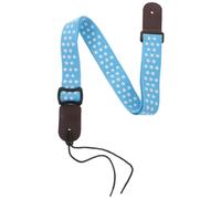 Tracolla regolabile per ukulele in cotone con testa in pelle, accessori