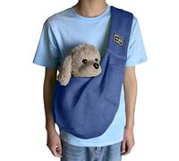 Tracolla Reversibile per Cuccioli, Tasca portaoggetti | Tracolla per Cani di Piccola Taglia, Comoda da Portare con sé, per Viaggi all'aperto e Passeggiate per i Proprietari (BU2, One Size)