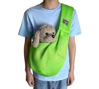 Tracolla Reversibile per Cuccioli, Tasca portaoggetti | Tracolla per Cani di Piccola Taglia, Comoda da Portare con sé, per Viaggi all'aperto e Passeggiate per i Proprietari (Light Green, One Size)