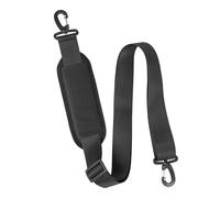 Tracolla universale, 1 pz, nera, con moschettoni, larghezza cinghia 38 mm, lunghezza regolabile da 90 a 160 cm, fibbia a scaletta in plastica, gancio per borsa, fascia di ricambio per tracolla