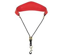 Tracolla universale regolabile in morbida pelle per sassofono con gancio per tubo flessibile e parti per sassofono, colore rosso