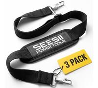 Tracolla universale SEESII per motoseghe a batteria, soffiatori per foglie e tagliasiepi, compatibile con SEESII P6 Plus/P6 Ace/PB Ace/P6 Bonus/GREENWORK/EGO/DEWALT, nera, confezione da 3