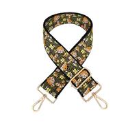 Tracolle di ricambio in tela, Fiori Donna Borsa Cintura Larga Tracolla di Ricambio Accessorio Borsa Parte Cintura Regolabile for Borsa 130cm Cinghie(Geel)