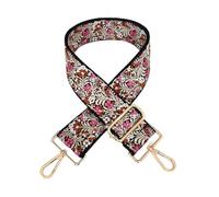 Tracolle di ricambio in tela, Fiori Donna Borsa Cintura Larga Tracolla di Ricambio Accessorio Borsa Parte Cintura Regolabile for Borsa 130cm Cinghie(Roze)