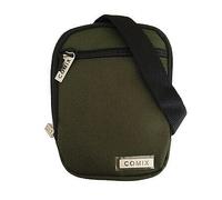 Tracollina COMIX doppia tasca con zip verde in cordura pesante 19,5x14 cm