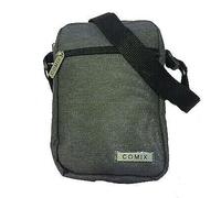 Tracollina regolabile COMIX 2 zip tinta unita grigio in cordura 19,5x13,5x3,5 cm