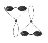 TRACOMPAN 2 paia di occhiali di protezione per gli occhi del lettino, di alta qualità, neri, di sicurezza, per luce rossa, UV, IPL, luce LED, per prendere il sole in spiaggia, comodi occhiali da sole