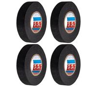 TRACOMPAN Nastro per cablaggio, 4 rotoli di nastro adesivo nero, 1,9 cm x 15 m, in tessuto di alta qualità, per cavi auto, fisso, resistente al calore, riduzione del rumore
