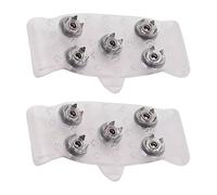 Traction Ice Cleats - 5-Tooth Adjustable Footwear Spikes for Safe Walking, Heavy-Duty Grip with Flexible Fit Design, Crampon Attachments for Hiking Trekking Skiing Outdoor Travel Shoes Boots Sneakers