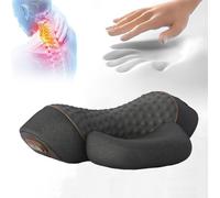 Traction Massager Pillow,3-in-1Neck Massager Pillow for Massage+Hot Compress+Traction (Black)