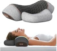 Traction Massager Pillow,3-in-1Neck Massager Pillow for Massage+Hot Compress+Traction (Gray)