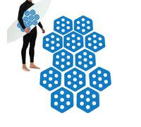 Traction Pad, Skim Board Grip Pad, 4.72x5.31 Inches 12 Pieces, Hexagon Anti Slip Design. Water Sports Accessory for Fishing, Sea, Fitness, Beach, Skateboard, Summer and Surfboard