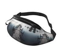 Tractor Agricoltura Tranquil Fanny Pack per uomo donna, borsa da petto regolabile alla moda, borsa da viaggio sport a piedi, Vecchio Molo Di Legno Sopra Acqua Calma, Taglia unica