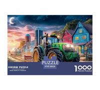 Tractor at Dusk Durable Paper Rural Farm Scene Style Fun Brain Challenge, Suitable for Adults Seeking Relaxing And Rewarding Hobbies 38x26cm/1000pcs