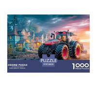 Tractor at Dusk Firm Interlocking Rural Fantasy Scene Great Brain Exercise, Suitable for Home Use And Indoor Entertainment Events 38x26cm/1000pcs