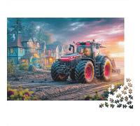 Tractor at Dusk Puzzle 1000 Pezzi Rural Fantasy Scene Puzzle Decorativo A Taglio Preciso, Gioco Rilassante E Sfida Per Adulti E Bambini 52x38cm/1000pcs