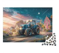 Tractor at Dusk Puzzle Da 1000 Pezzi Rural Fantasy Scene Puzzle Adulti Paesaggi Giochi Rilassamento E Intelligence Per Adulti E Bambini A Partire Da 12 Anni 38x26cm/1000pcs