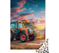 Tractor at Sunset 1000 Pezzi-Puzzle Rural Coastal Scene Style Puzzle Adulti Per Gioco Familiare Per Adulti E Bambini A Partire Da 12 Anni 70x50cm/1000pcs