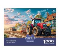 Tractor Farming Scene Quality Cardboard Material Rural Countryside Style Classic Puzzle Game, Family Sharing And Indoor Entertainment 52x38cm/1000pcs