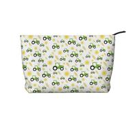 Tractor Farming Velluto Sacchetto di Trucco Borsa Organizzatore di Viaggio Borsa Cosmetica Grande Sacchetto Largo-Aperto, Nero , Taglia unica