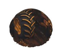 Tractor in the field Cuffia da doccia stampata, riutilizzabile, appositamente progettata per i capelli lunghi delle donne, struttura a doppio strato, adatta per il bagno.