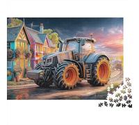 Tractor in Village Puzzle Da 1000 Pezzi Modern Farm Vehicle Style Sfidante E Di Ingegno Per Tutte Le Età 70x50cm/1000pcs