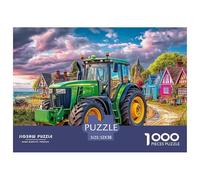 Tractor on Country Road Firm Structure Pieces Rural Landscape Painting Style Enhancing Problem Solving Skills And Enjoying Leisure Time 52x38cm/1000pcs