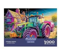 Tractor on Country Road Premium Cardboard Material Colorful Rural Farm Scene Precise Interlocking Pieces, Ideal Brain Game for Relaxation, Stress Relief And Daily Leisure 70x50cm/1000pcs