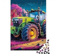 Tractor on Country Road Puzzle Da 1000 Pezzi Vibrant Digital Art Style Puzzle Adulti Perfetto Per Appassionati Di Puzzle Esperti Regalo Per Amore E Amico 52x38cm/1000pcs