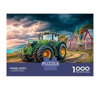 Tractor on Country Road Puzzle Premium Da 1000 Pezzi Per Adulti E Bambini, Rural Landscape Painting Style, Riduzione Dello Stress, Allenamento Mentale, Regalo, Attività, Decorazione 70x50cm/1000pcs