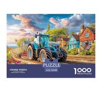 Tractor on Country Road Safe Cardboard Material Rural Landscape Painting Style Fun Challenging Experience, Great for Adults And Older Teenagers Alike 52x38cm/1000pcs