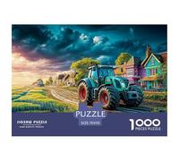 Tractor on Country Road Thick Cardboard Pieces Rural Landscape Style Excellent for Training Memory, Concentration And Logical Thought Process 70x50cm/1000pcs
