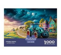 Tractor on Country Road Thick Sturdy Paper Rural Landscape Style Enhancing Cognitive Skills, Memory And Mental Focus 52x38cm/1000pcs