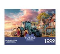 Tractor on Dirt Road Durable Paper Rural Farm Scene Style Fun Brain Challenge, Suitable for Adults Seeking Relaxing And Rewarding Hobbies 38x26cm/1000pcs