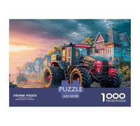 Tractor on Dirt Road High Grade Paper Material Rural Fantasy Style Rewarding Challenging Game, Suitable for Home Leisure And Family Game Nights 52x38cm/1000pcs