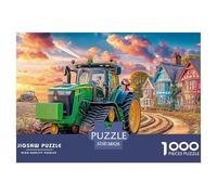 Tractor on Dirt Road Safe Cardboard Material Rural Farm Scene Art Fun Challenging Experience, Great for Adults And Older Teenagers Alike 38x26cm/1000pcs