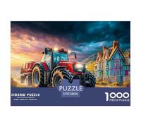 Tractor on Dirt Road Thick Sturdy Cardboard Rural Countryside Scene Excellent Brain Game, Suitable for Improving Mental Flexibility And Focus 38x26cm/1000pcs