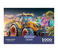 Tractor on Road Strong Cardboard Material Colorful Village Scene Fun Interactive Activity, Ideal Gift for Birthdays And Festival Celebrations 52x38cm/1000pcs