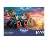 Tractor on Road Thick Cardboard Pieces Rural Sunset Scene Excellent for Training Memory, Concentration And Logical Thought Process 38x26cm/1000pcs
