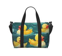Tractor On The Farm, borsa da viaggio unisex, resistente all'acqua, borsa da palestra per fine settimana, borsa da viaggio con tracolla regolabile di grande capacità, Anatre di gomma, Taglia unica