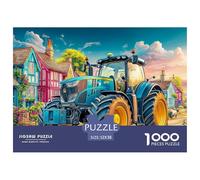 Tractor on Village Road Strong Cardboard Material Rural Farm Scene Art Fun Interactive Activity, Ideal Gift for Birthdays And Festival Celebrations 52x38cm/1000pcs