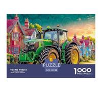 Tractor on Village Road Thick Cardboard Pieces Rural Farm Scene Art Excellent for Training Memory, Concentration And Logical Thought Process 52x38cm/1000pcs