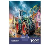 Tractor on Village Street 1000 Pezzi Rural Farm Scene Art Puzzle Giocattoli Puzzle Per Gioco Familiare Decorazione Per La Casa Adulti Regalo Giocattolo 52x38cm/1000pcs