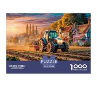 Tractor Plowing Field Durable Paper Construction Rural Countryside Scene Fun Challenging Game, Suitable for Adults And Teenagers in Relaxing Hours 52x38cm/1000pcs