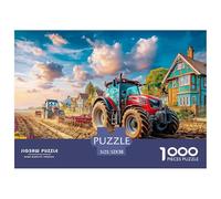 Tractor Plowing Field Puzzle Della Collezione Museo - Edizione Da 1000 Pezzi Rural Farm Landscape Style Con Fedeli Riproduzioni Di Opere D'Arte - Regalo Educativo E Di Qualità (12+) 52x38cm/1000pcs