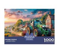 Tractor Plowing Field Quality Construction Rural Countryside Scene Ideal Gift for Puzzle Fans, Adults And Teenagers Who Love Brain Games 38x26cm/1000pcs