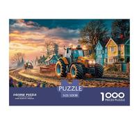 Tractor Plowing Field Safe Cardboard Material Rural Farm Landscape Style Fun Challenging Experience, Great for Adults And Older Teenagers Alike 52x38cm/1000pcs