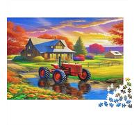 Tractor Puzzle per Adultoi 1000 Pezzi Recyclable Farmhouse Senior Puzzles Molto Difficile Impegnativa Allentare La Demenza Senile Activity 70x50cm/1000pcs